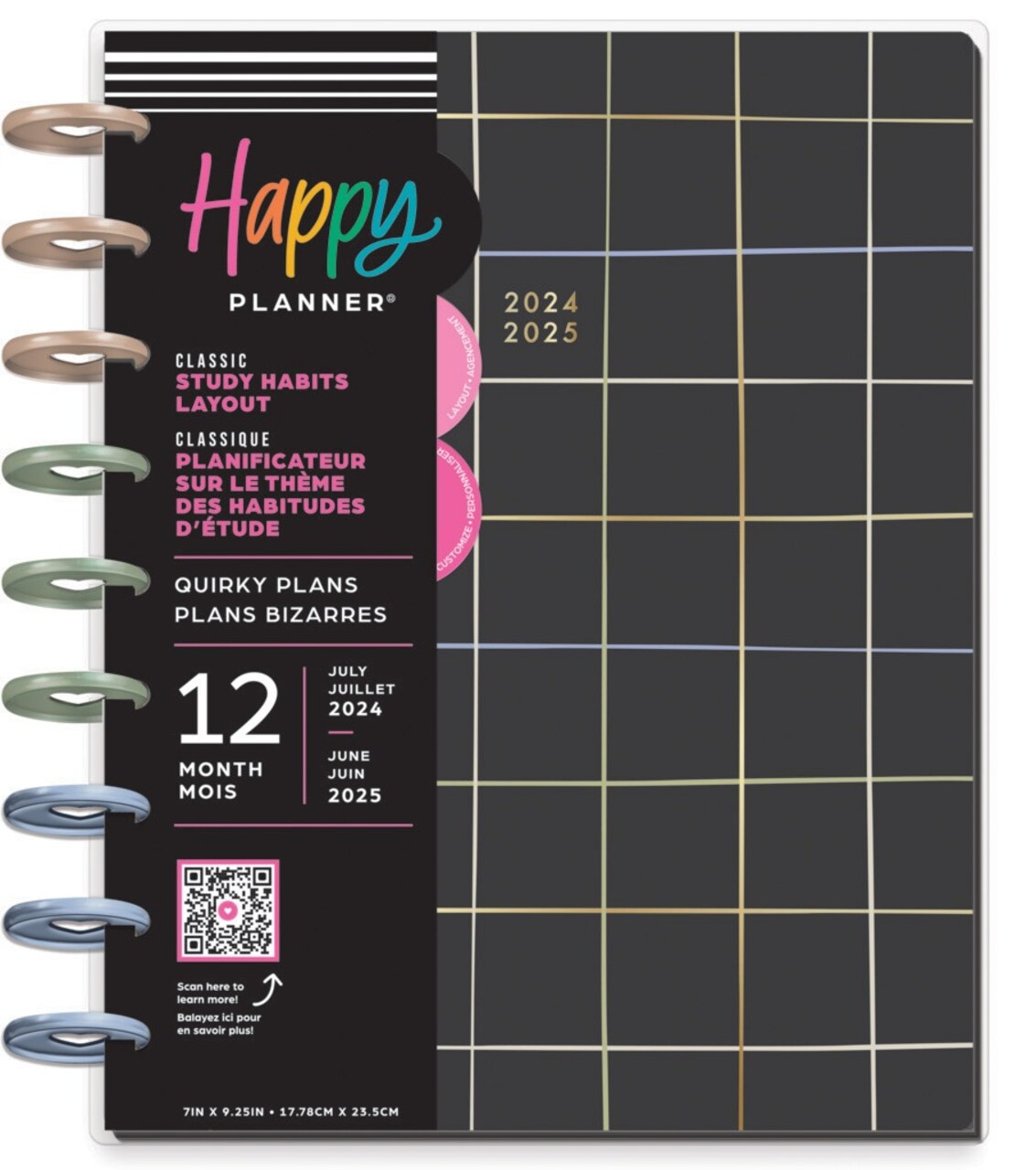 Happy Planner Classic Student 12-Month Planner-Quirky Plans; July '24 - June '25